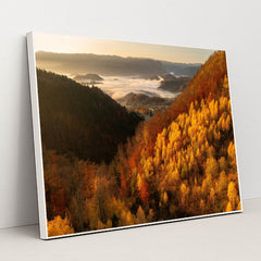 Valley in Gold by Ales Krivec - White Frame Stretchiez