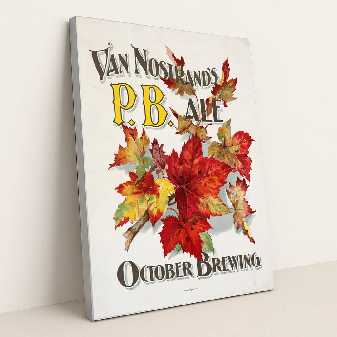 Van Nostrand’s P.B. ale. October Brewing (1880) by Anonymous - Silver Frame Stretchiez