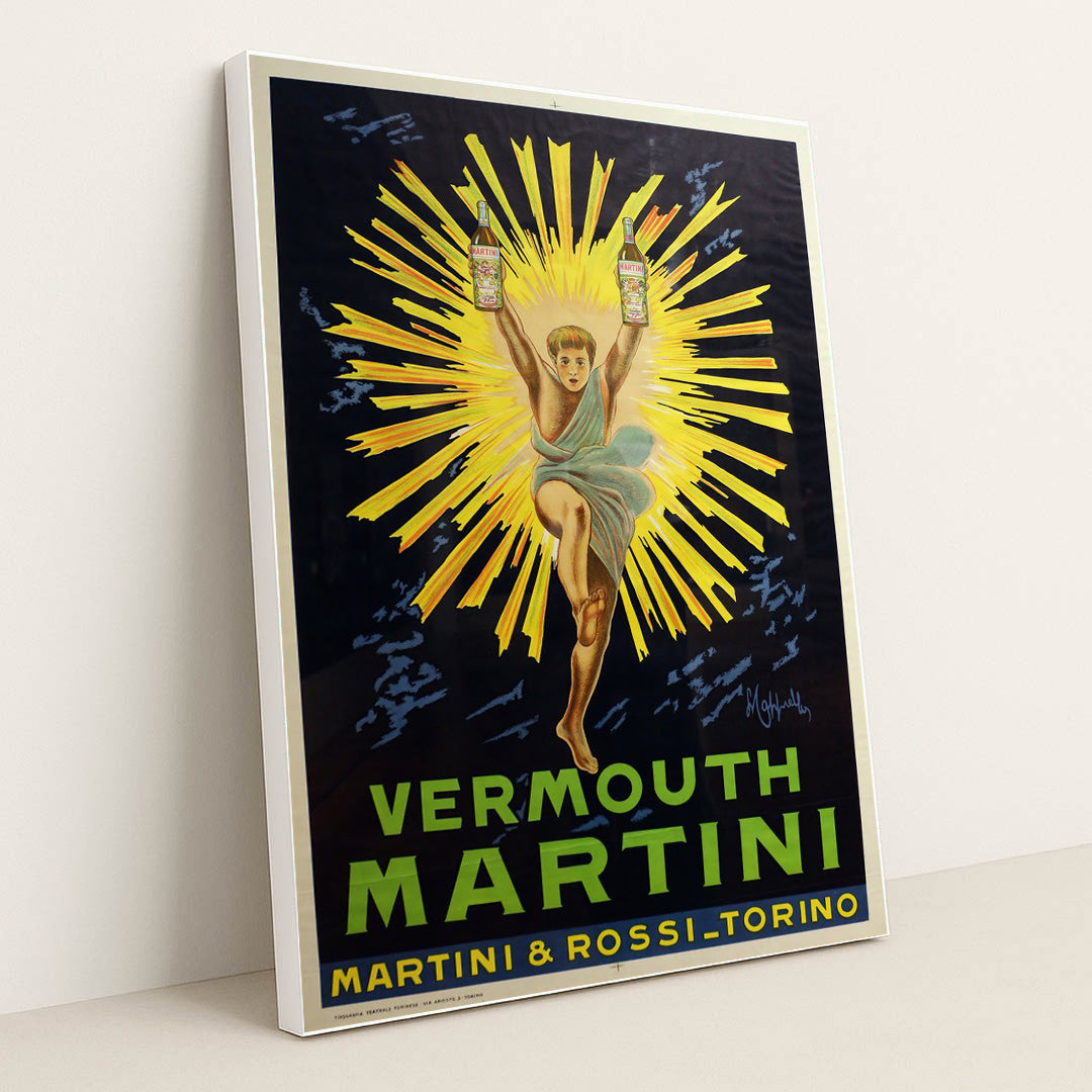 Vermouth Martini (1920) by Leonetto Cappiello - White Frame Stretchiez
