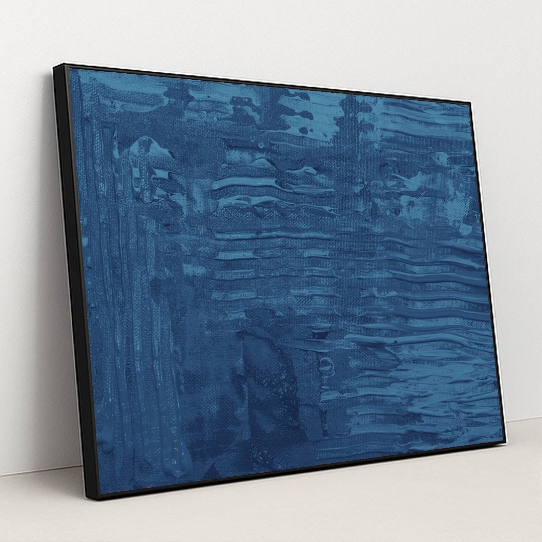 Vibrant Blue Texture by Steve Johnson - Black Frame Stretchiez