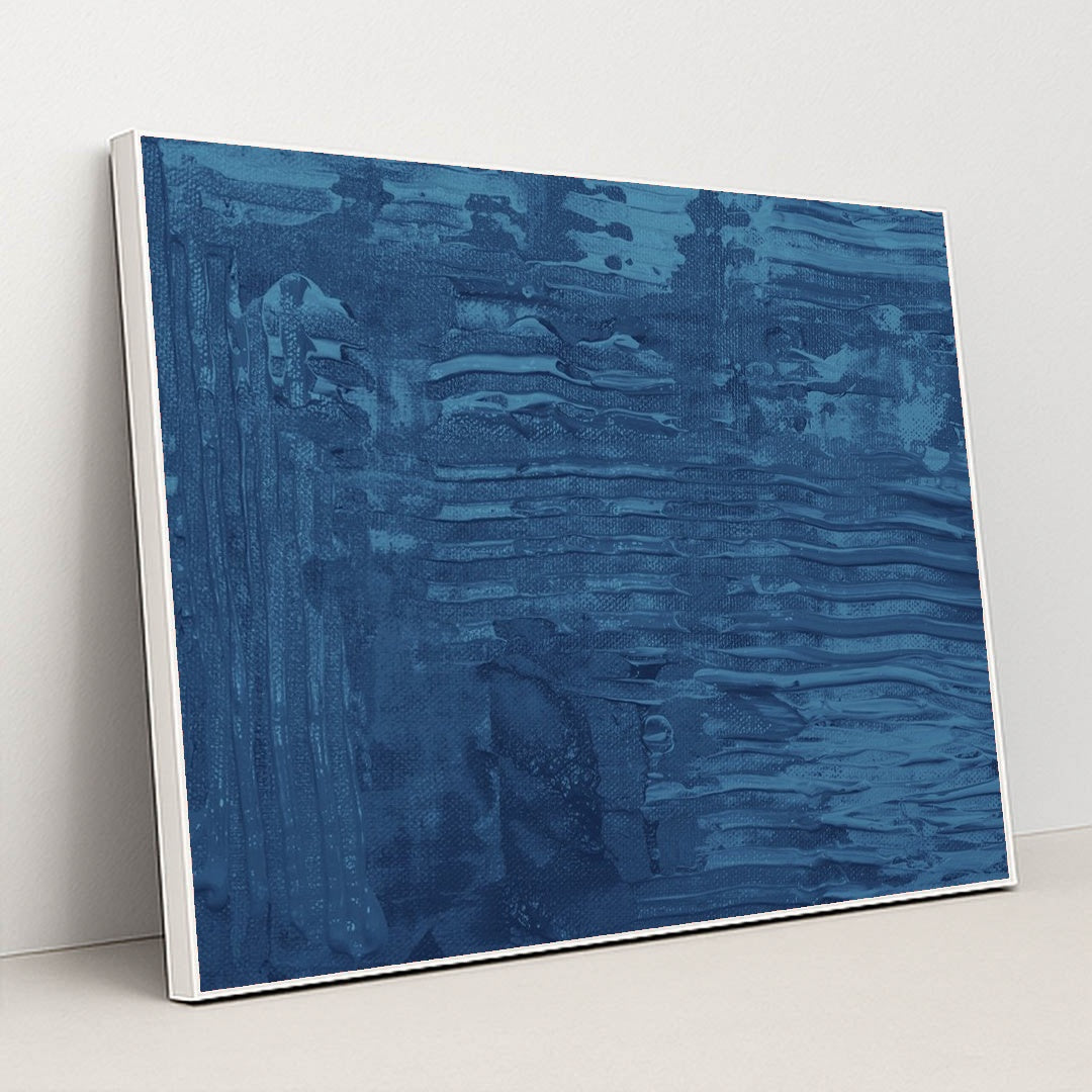 Vibrant Blue Texture by Steve Johnson - White Frame Stretchiez