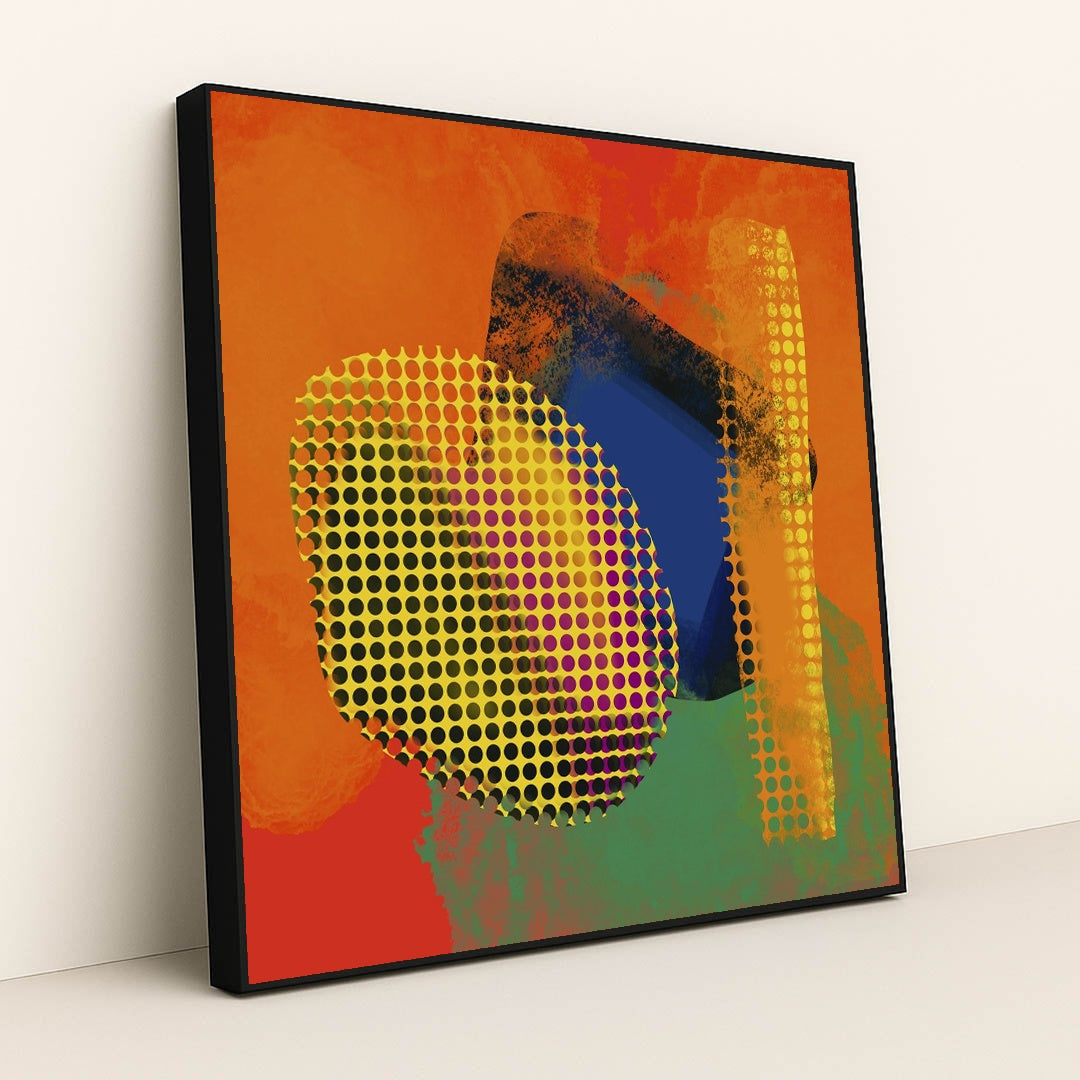 Vibrant Dynamic Artwork by Steve Johnson - Black Frame Stretchiez