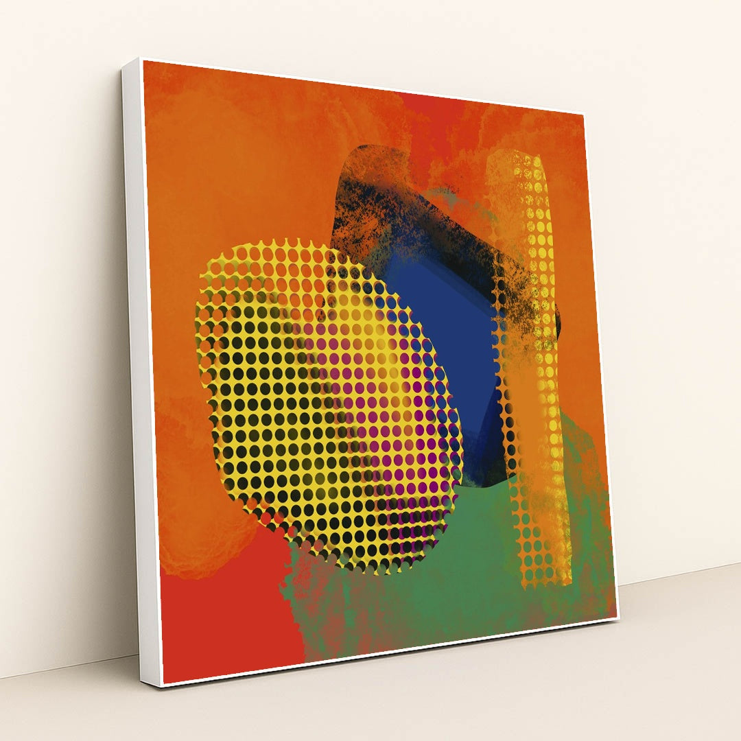 Vibrant Dynamic Artwork by Steve Johnson - White Frame Stretchiez