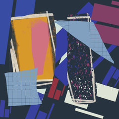 Vibrant Geometric Abstract with Bold Shapes by Steve Johnson