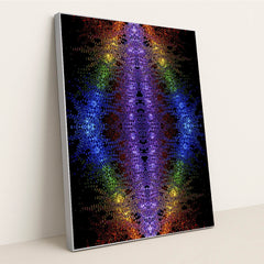 Vibrant Geometric with Glowing Patterns by Merlin Lightpainting - Silver Frame Stretchiez