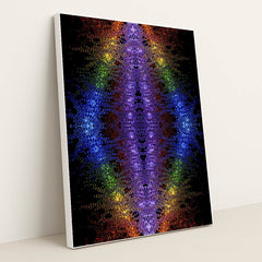 Vibrant Geometric with Glowing Patterns by Merlin Lightpainting - White Frame Stretchiez
