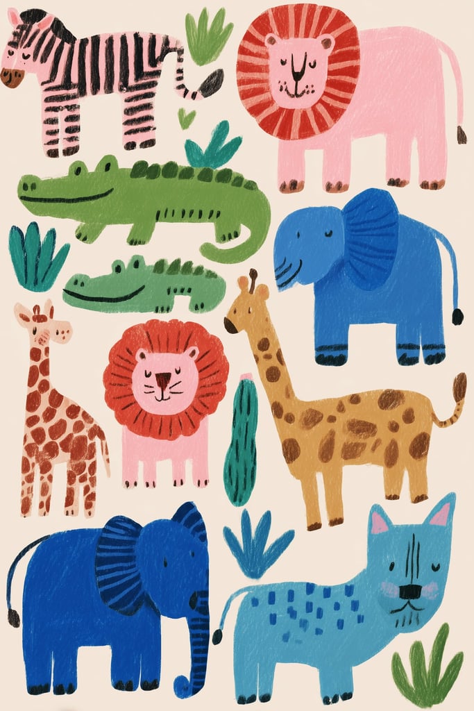 Safari Pals in a Patchwork World by Melissa King