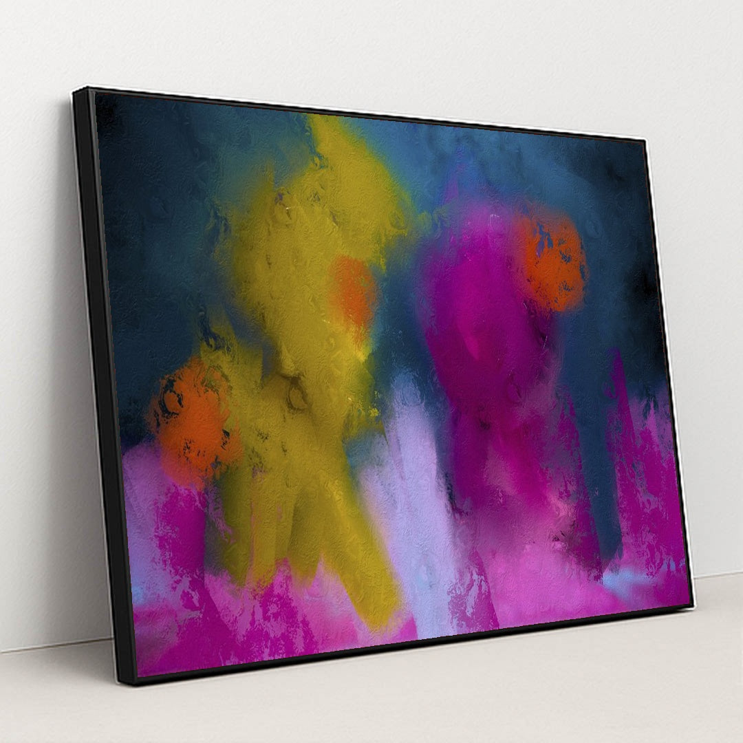Vibrant Swirls of Color by Steve Johnson - Black Frame Stretchiez