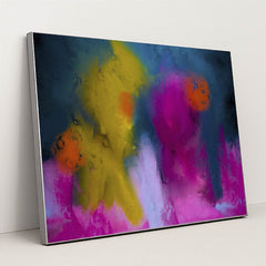 Vibrant Swirls of Color by Steve Johnson - Silver Frame Stretchiez