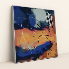 Dynamic Swirls of Vibrant Color by Steve Johnson - Silver Frame Stretchiez