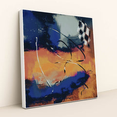 Dynamic Swirls of Vibrant Color by Steve Johnson - White Frame Stretchiez