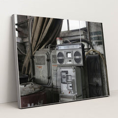 Vintage Cassette Player in Industrial Garage by Andrea Piacquadio - Silver Frame Stretchiez