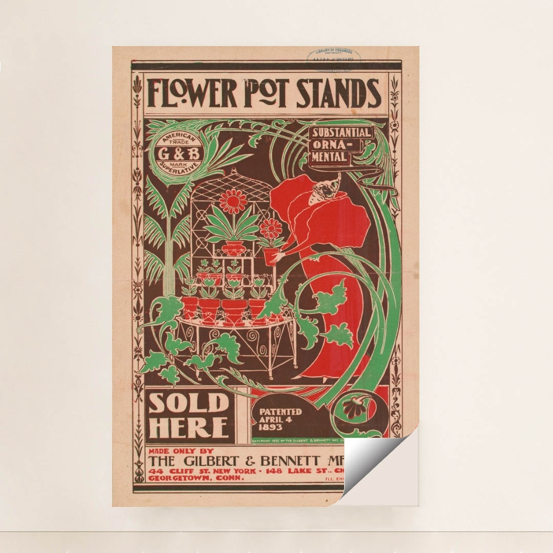 Flower pot stands sold here. (1895) by Illinois Engraving Co - Peeliez