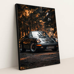 Vintage Porsche 911 Forest Glow by Adrien Vajas - Black Frame Stretchiez