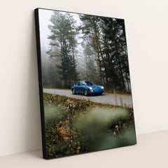 Vintage Porsche 911 Through the Pines by Stuart Garage - Black Frame Stretchiez