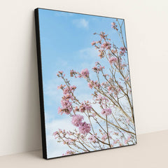 Springtime Cherry Blossoms by Orange Ocean - Black Frame Stretchiez