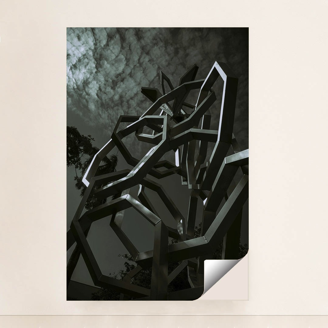 Urban Futuristic Metal Sculpture by Moon Bouy - Peeliez