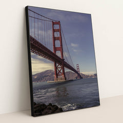 Golden Gate Bridge Over San Francisco Bay by Ignacio Palés - Black Frame Stretchiez