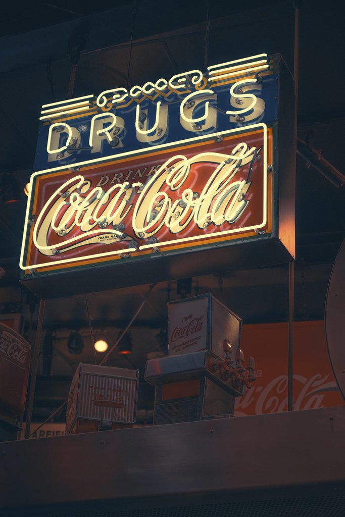 Vintage Coca-Cola Neon Sign by Yuqi Chen