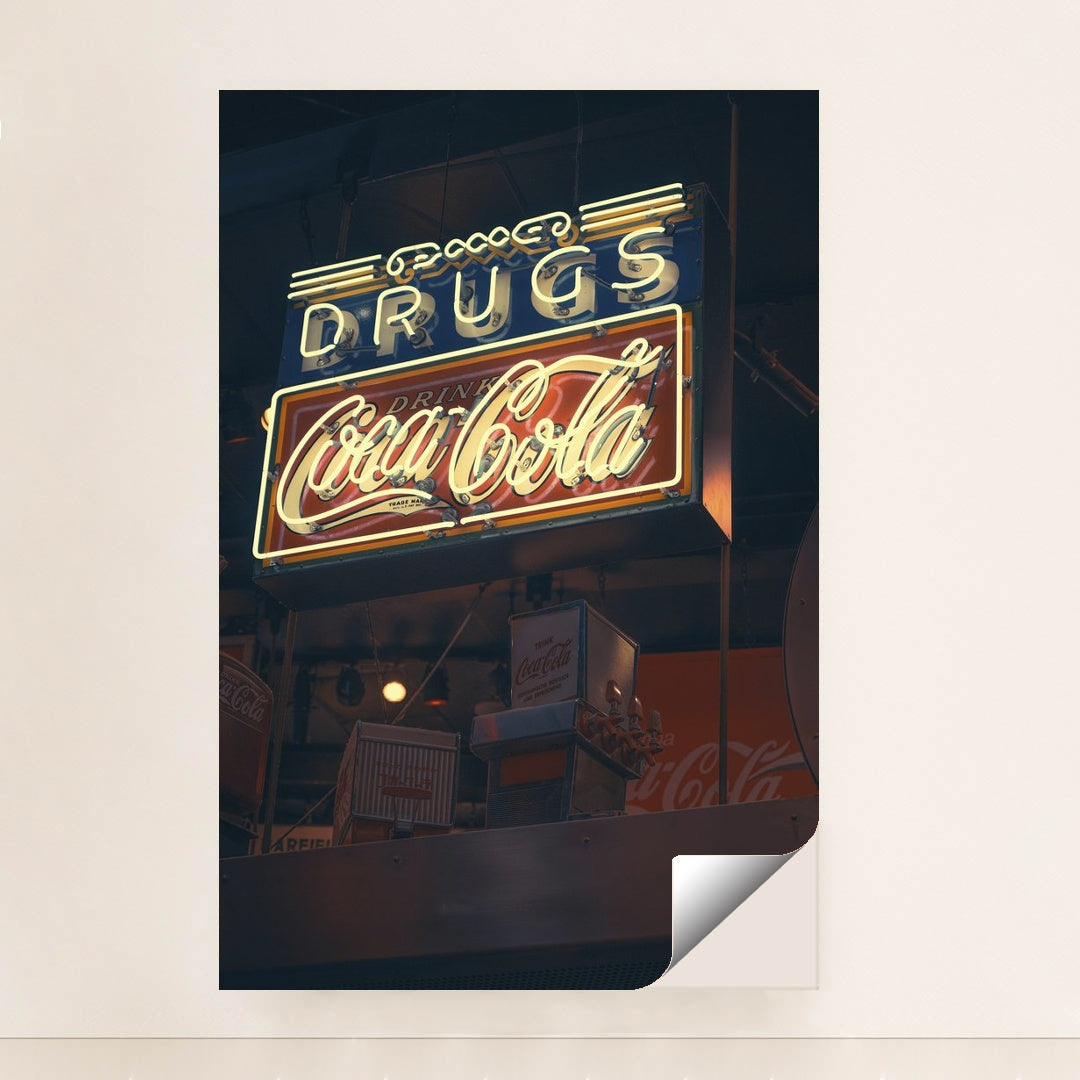 Vintage Coca-Cola Neon Sign by Yuqi Chen - Peeliez