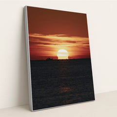 Istanbul Sunset Over the Sea by Tolga Ahmetler - Silver Frame Stretchiez