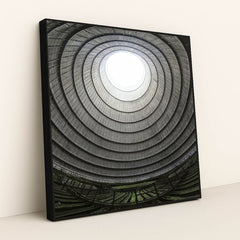 Modern Circular Industrial Dome by Wendelin Jacober - Black Frame Stretchiez