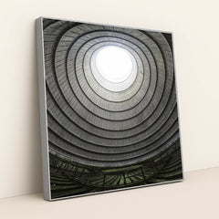 Modern Circular Industrial Dome by Wendelin Jacober - Silver Frame Stretchiez
