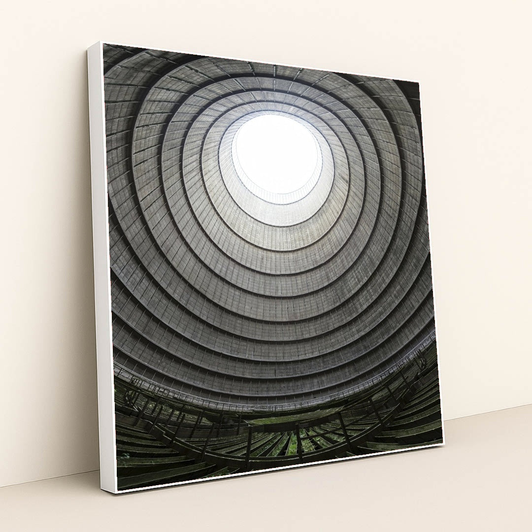 Modern Circular Industrial Dome by Wendelin Jacober - White Frame Stretchiez
