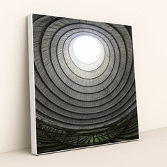 Modern Circular Industrial Dome by Wendelin Jacober - White Frame Stretchiez
