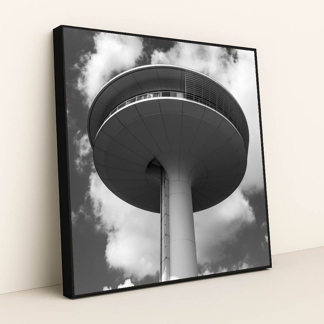 Modern Architectural Tower in Hamburg by Wolfgang Weiser - Black Frame Stretchiez