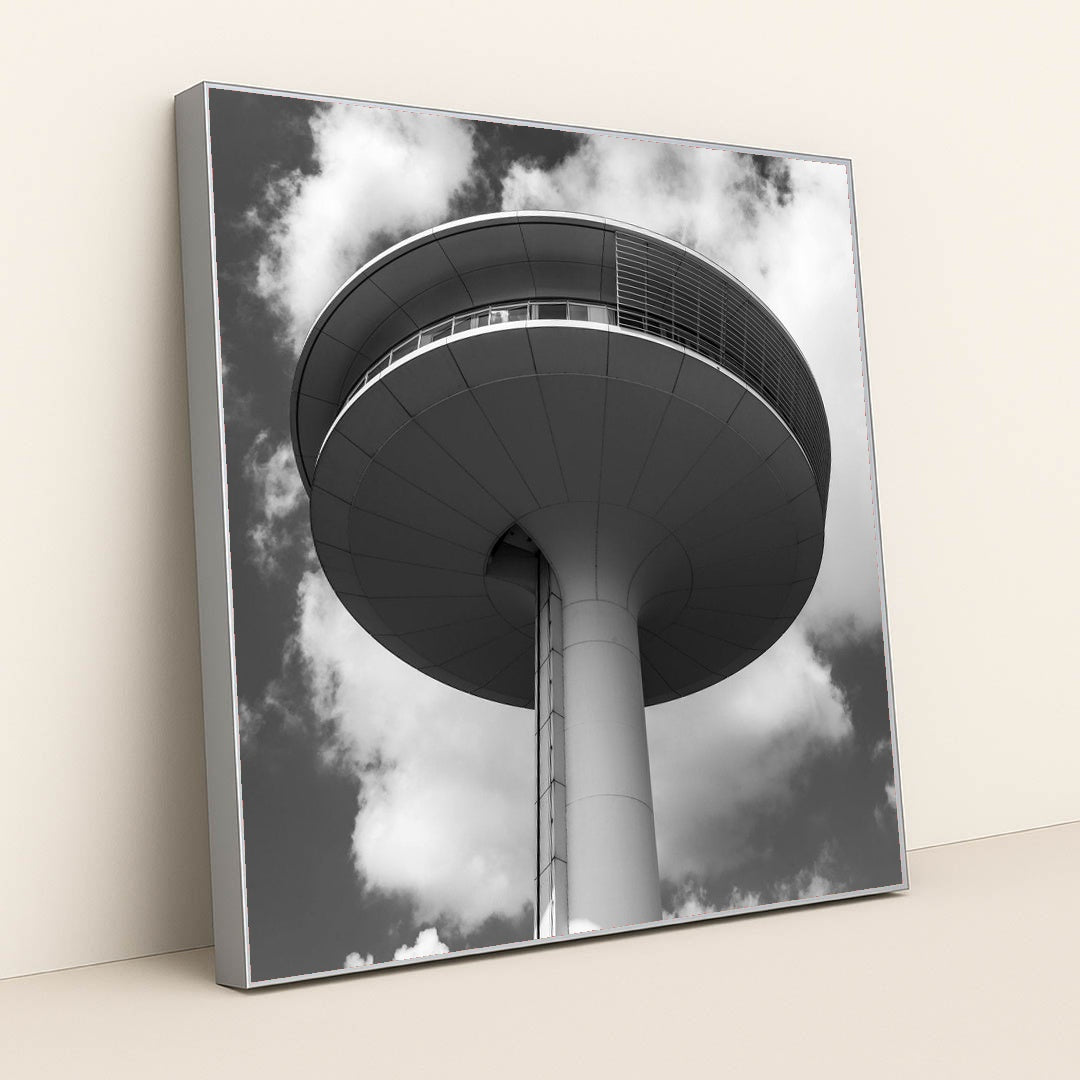 Modern Architectural Tower in Hamburg by Wolfgang Weiser - Silver Frame Stretchiez
