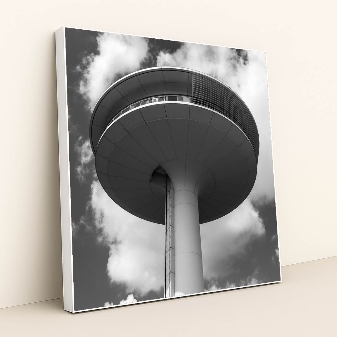 Modern Architectural Tower in Hamburg by Wolfgang Weiser - White Frame Stretchiez