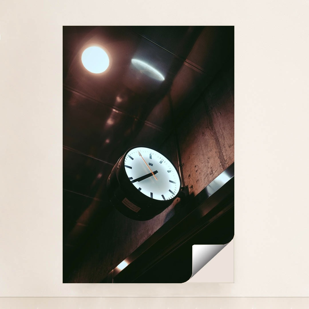 Mystical Wall Clock Under Warm Lighting by Nathan J Hilton - Peeliez