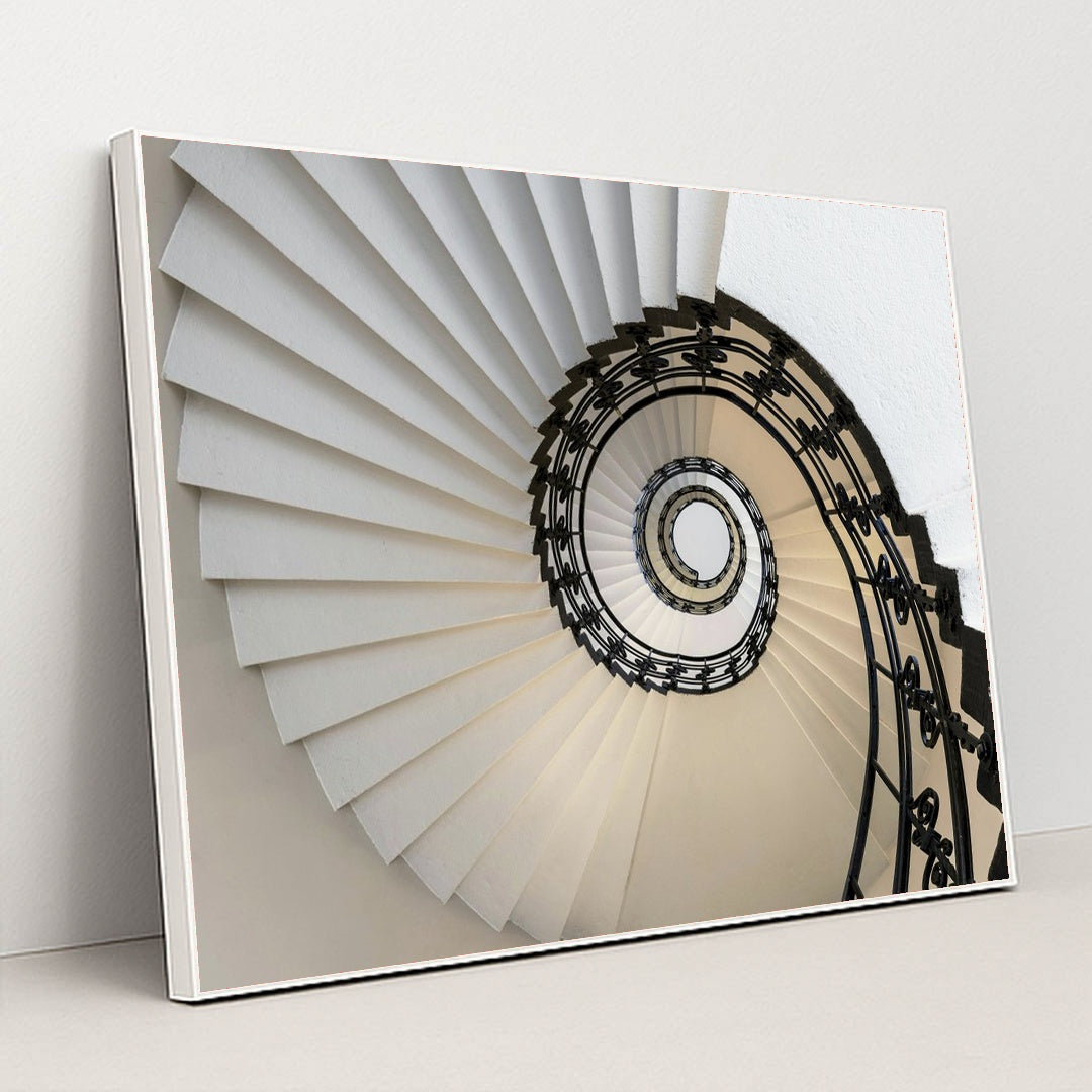 Ascending Spirals by Wolfgang Weiser - White Frame Stretchiez