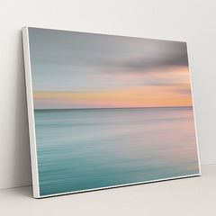 Tranquil Sunset Ocean View by Jess Loiterton - White Frame Stretchiez