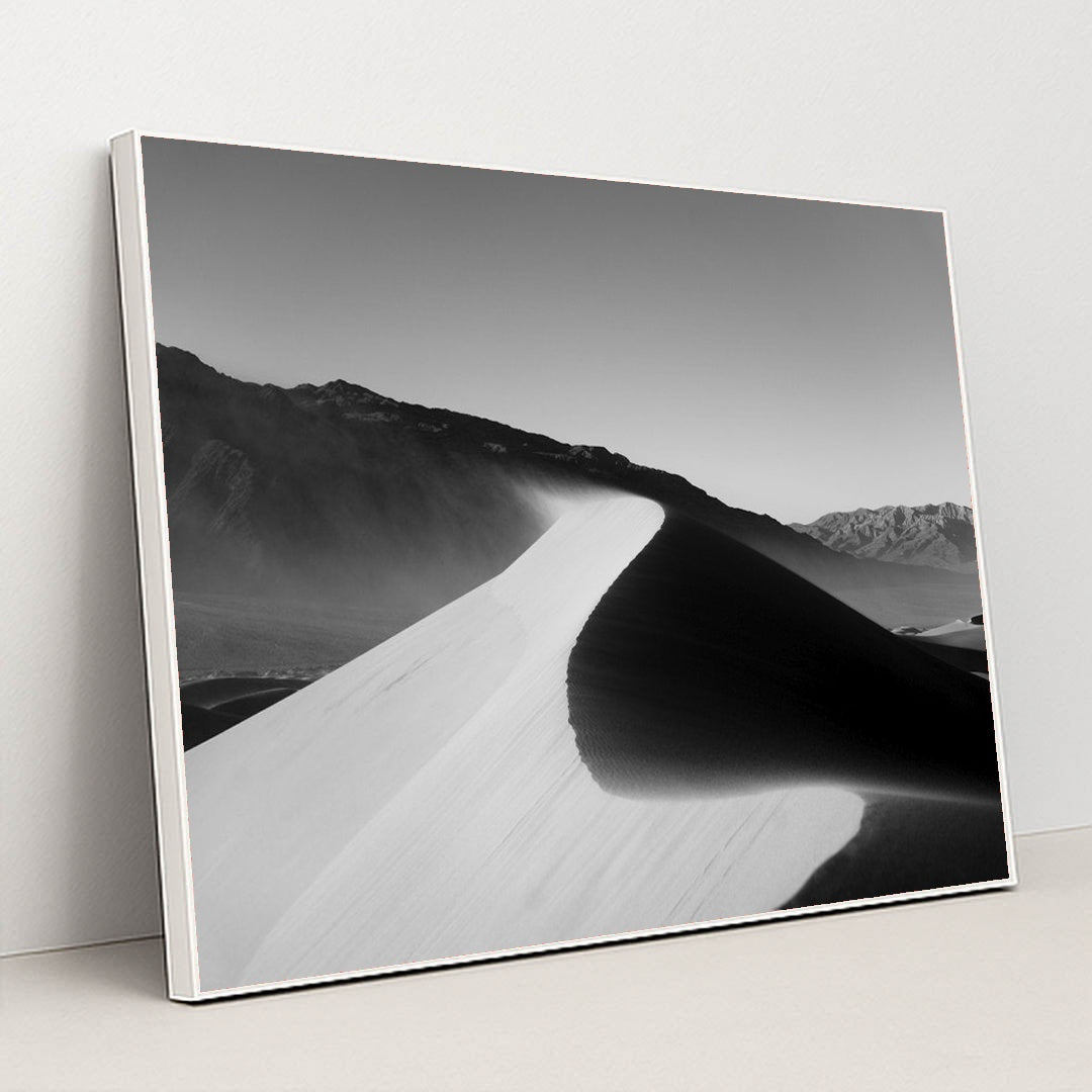 California Desert Sand Dunes by Jeremy Bishop - White Frame Stretchiez