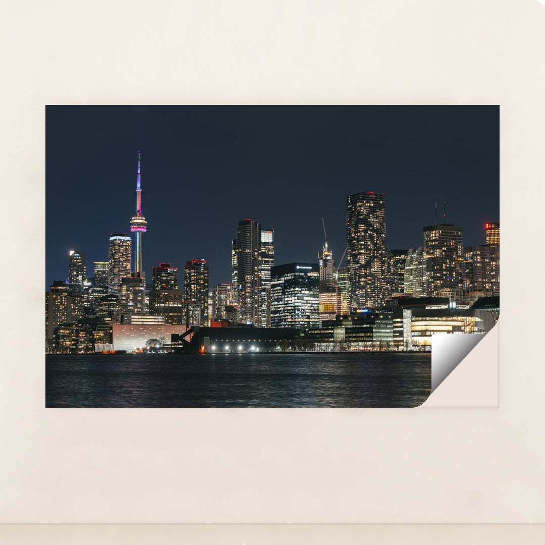 Illuminated Toronto Skyline at Night by Mike Norris - Peeliez