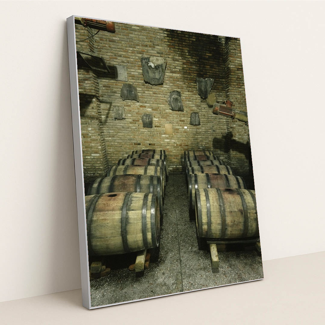 Rustic Wine Barrel Collection by ArtHouse Studio - Silver Frame Stretchiez