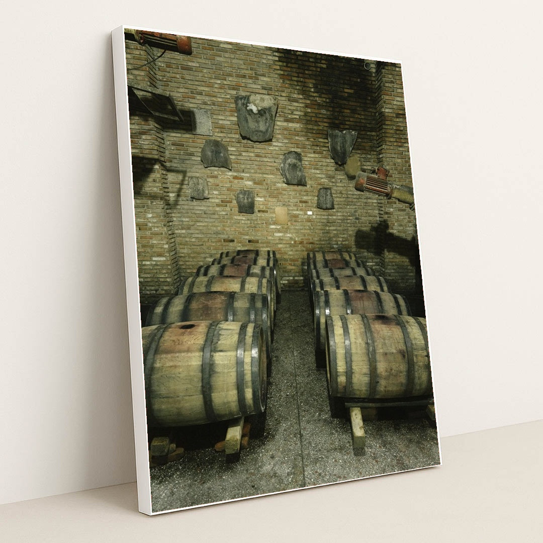 Rustic Wine Barrel Collection by ArtHouse Studio - White Frame Stretchiez