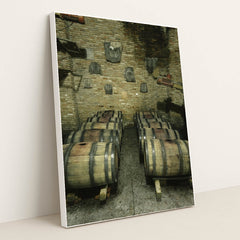 Rustic Wine Barrel Collection by ArtHouse Studio - White Frame Stretchiez