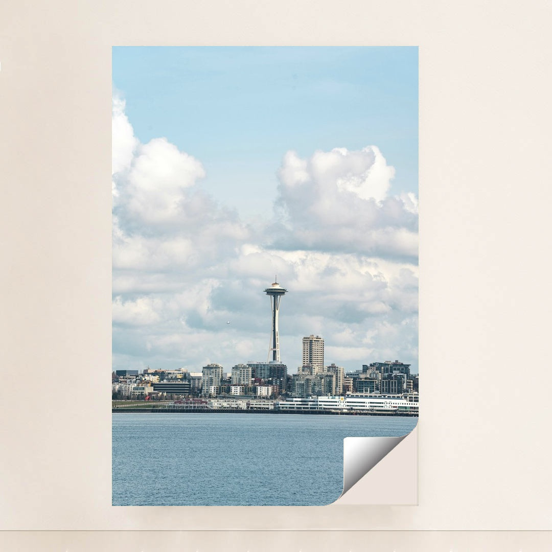 Seattle Skyline with Space Needle by Jared Lung - Peeliez