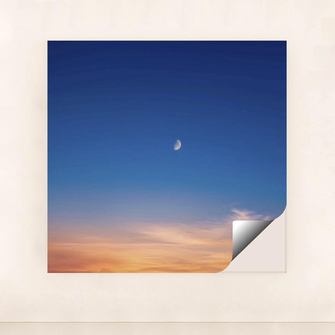 Twilight Sky with Crescent Moon by Ayush Mann - Peeliez