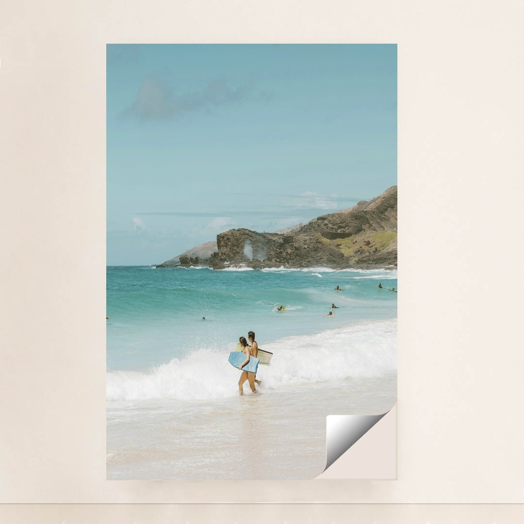 Surfers at Scenic Beach by Jess Loiterton - Peeliez