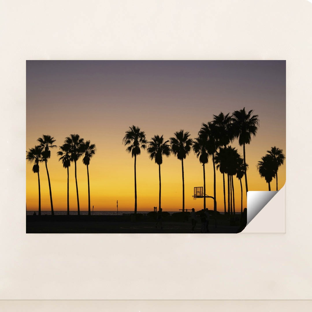 Venice Beach Sunset Silhouette by Caleb Jack - Peeliez