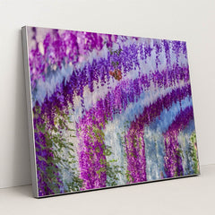 Cascading Wisteria in Bloom by Suki Lee - Silver Frame Stretchiez