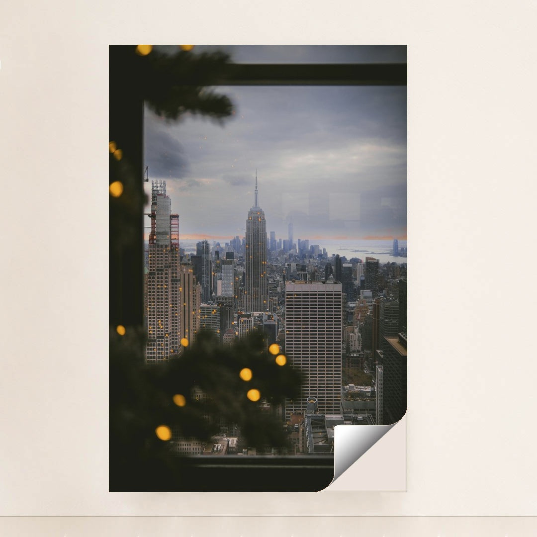 Winter View of New York City Skyline by Steve Cancel - Peeliez