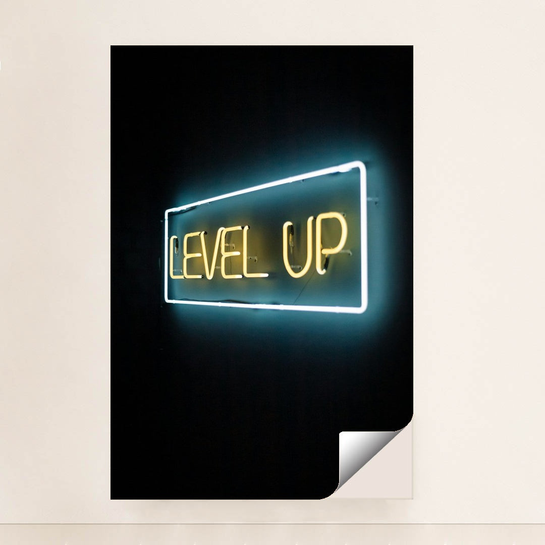 Yellow and white level up LED lights by Damir Kopezhanov - Peeliez
