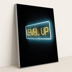 Yellow and white level up LED lights by Damir Kopezhanov - Silver Frame Stretchiez
