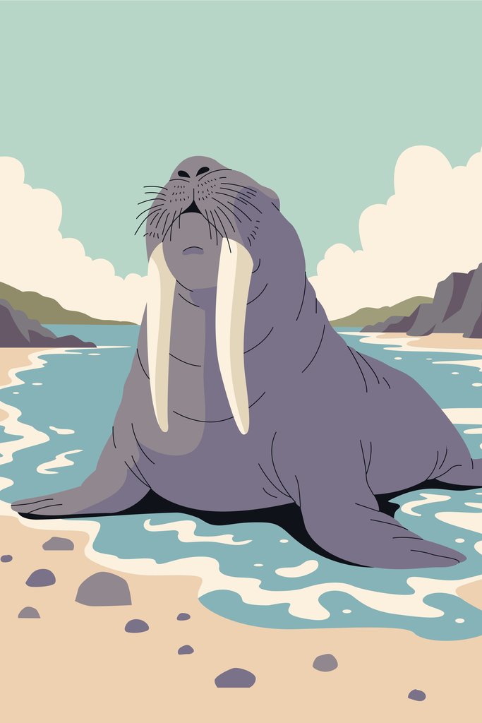 Rizki Kurniawan - A seal is sitting on the beach near the water