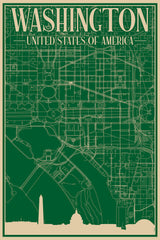 Blueprint of Washington DC's Urban Landscape by Anonymous